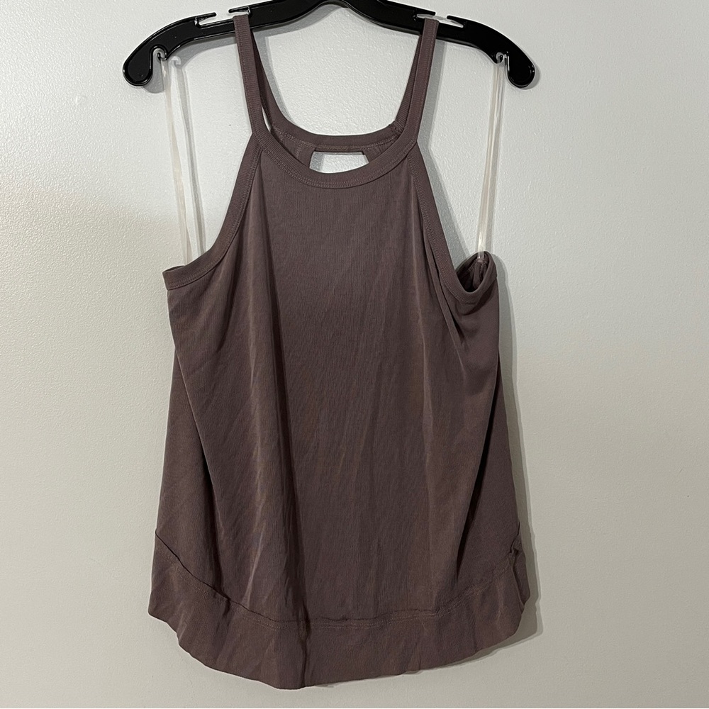 By Together Ribbed Taupe Tank Top